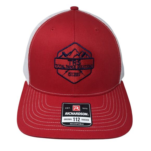 TRS Total Range Solutions Est. 2002 Trucker Hat Red OS Mesh Back Richardson - Picture 1 of 9